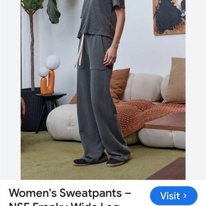 NSF Gray Wide-Leg Sweatpants